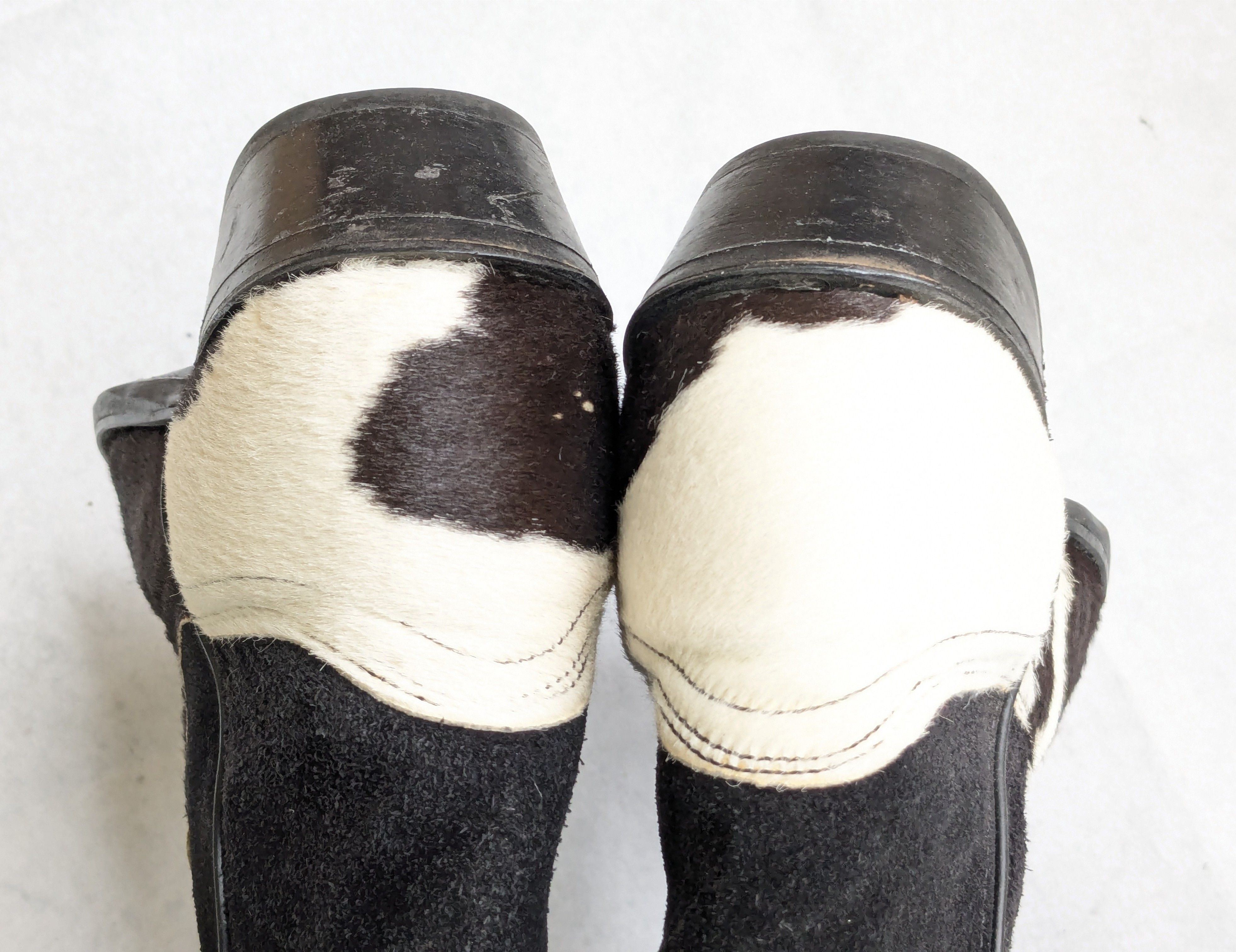 Vintage Vintage Cowboy Boots Calf Hair 9.5 D Black White Brown Size US 9.5 / EU 42-43 - 9 Thumbnail