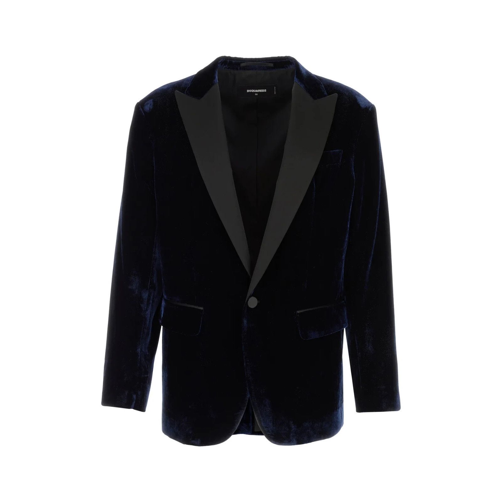 Dsquared2 DSQUARED2 Midnight Blue Velvet Blazer New & Authentic (Men's Size US L / EU 52-54 / 3 - 1 Thumbnail