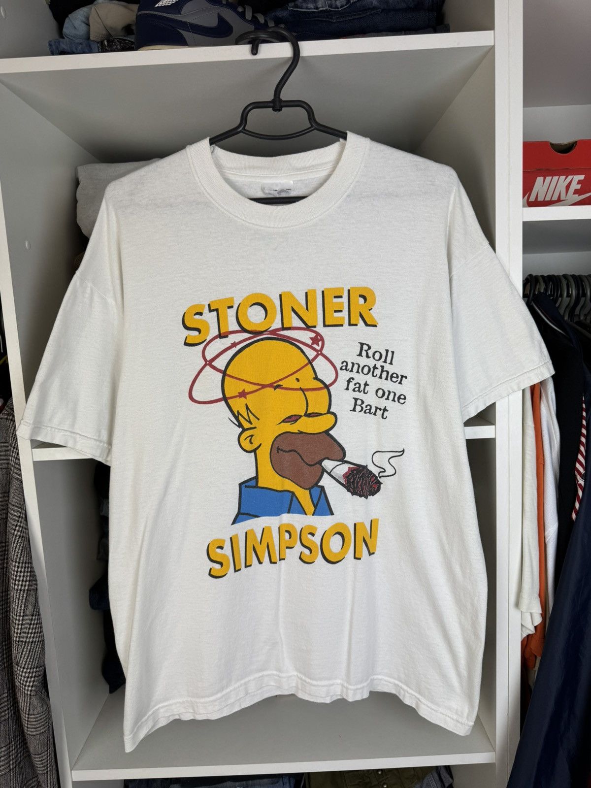 The Simpsons Vintage Stoner Simpson Roll Another fat one Bart T-shirt Size US L / EU 52-54 / 3 - 1 Thumbnail