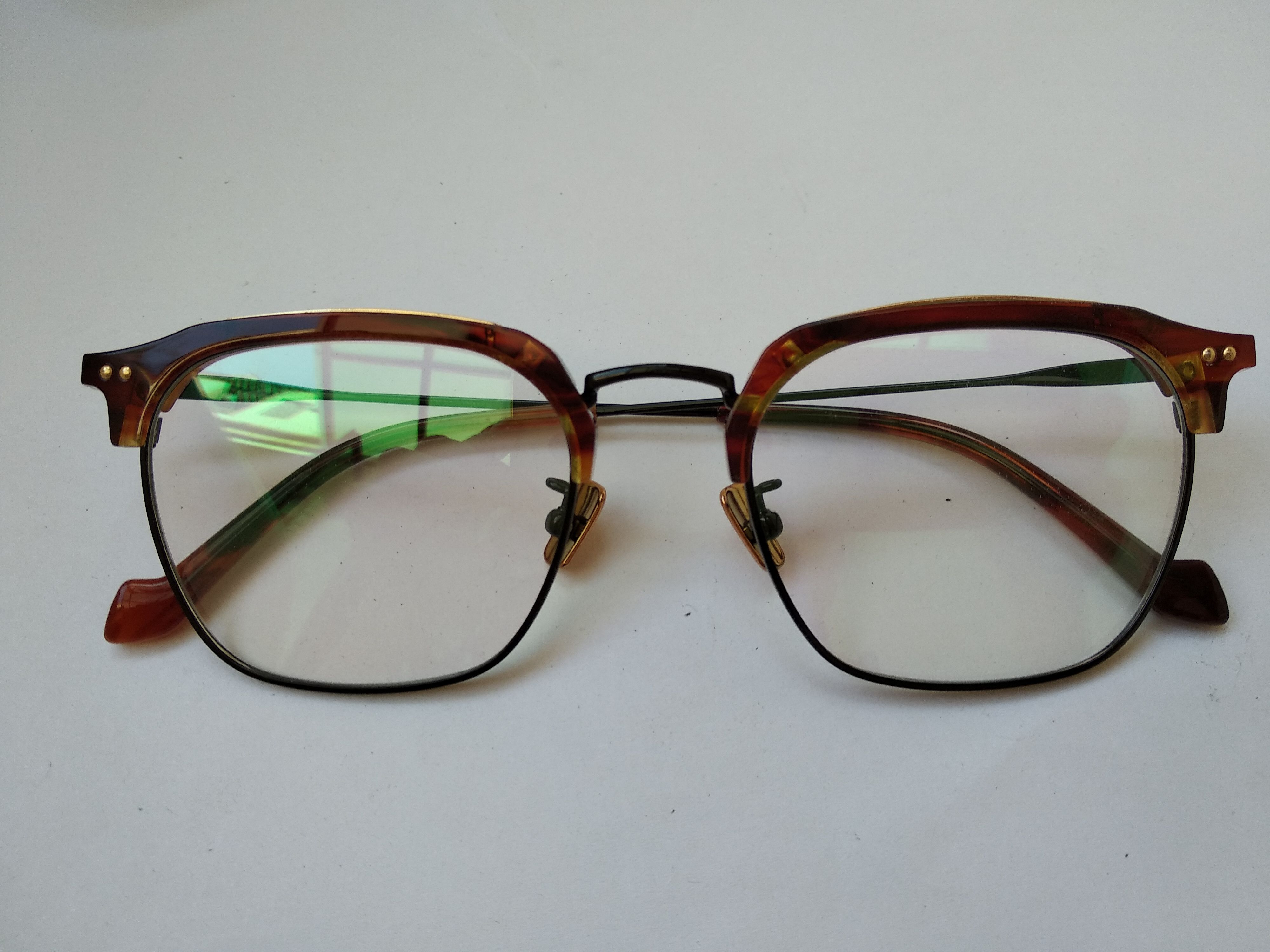 Other Mod Malcolm X Brown Gold Eyeglasses Frame Size ONE SIZE - 3 Thumbnail