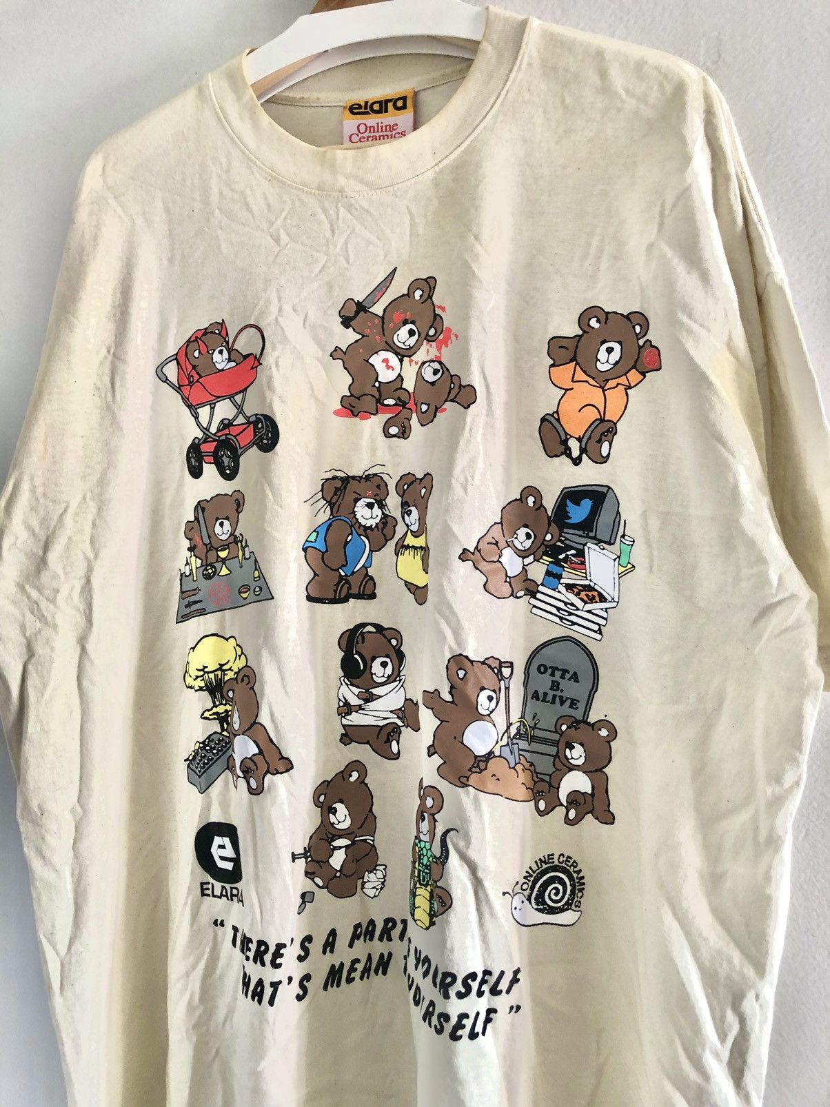 Online Ceramics Elara Online Ceramics Mayhem Teddy Bears Tee Shirt 