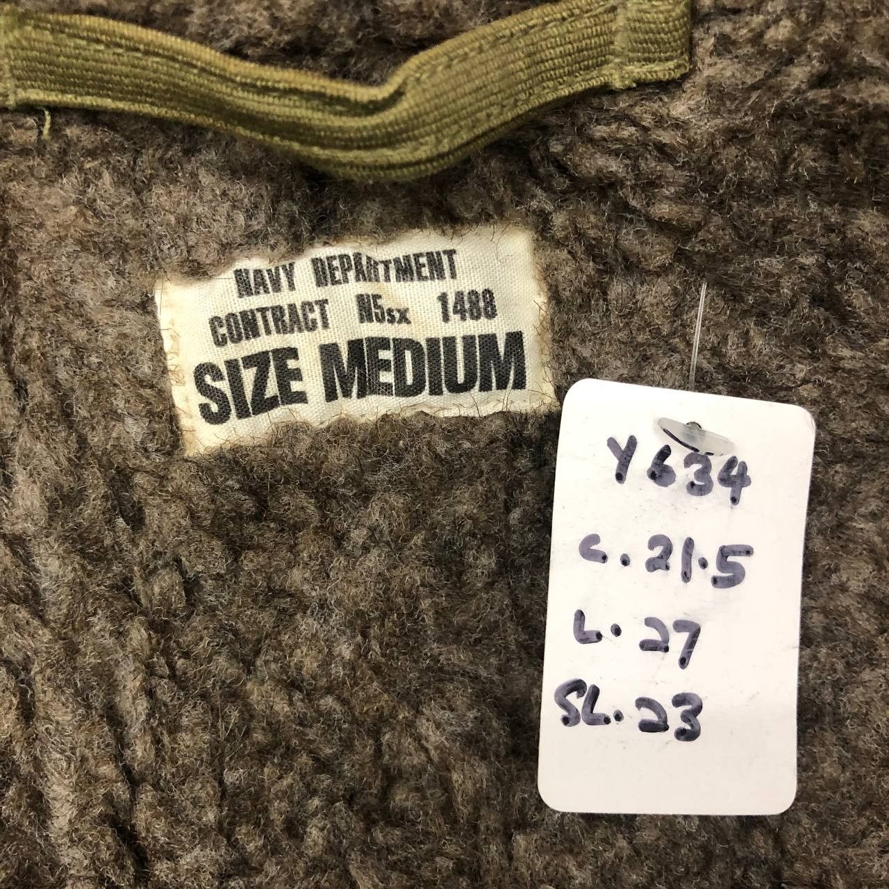 Vintage Y634 VTG NAVY DEPARTMENT SHERPA WOOL JACKETS Size US M / EU 48-50 / 2 - 6 Thumbnail