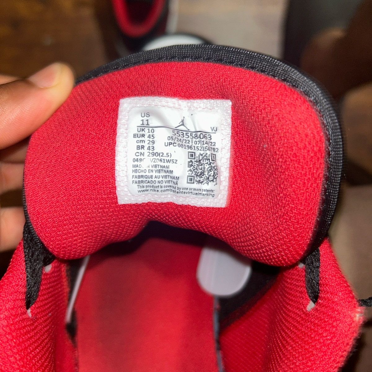 Jordan Brand Red and black Jordan 1 lows! Size US 11 / EU 44 - 3 Thumbnail