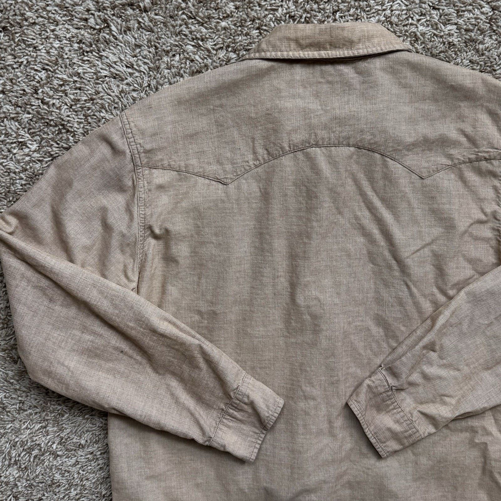 Frye FRYE Western Corduroy Light Brown Button Down Shirt LS Size US L / EU 52-54 / 3 - 8 Thumbnail