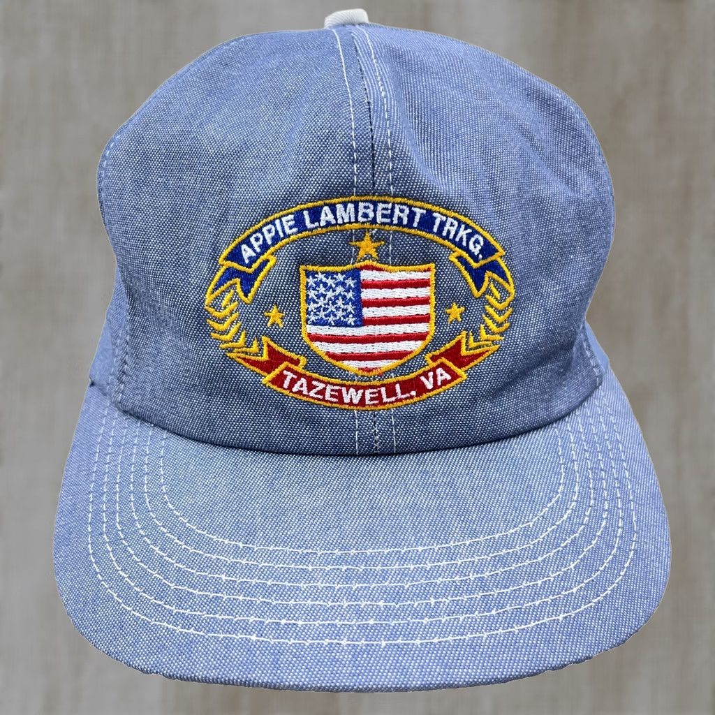 Vintage VINTAGE K Products Denim Trucker Hat Cap Apple Lambert Trucking Made In USA 80s Size ONE SIZE - 1 Thumbnail