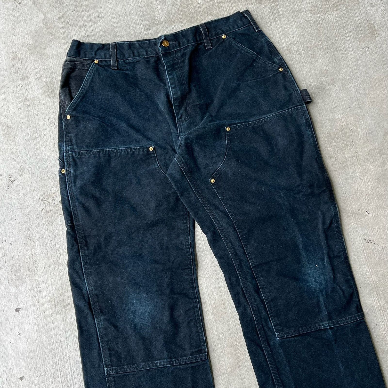 Carhartt × Vintage Carhartt black double knee work wear carpenter pants Size US 32 / EU 48 - 2 Thumbnail