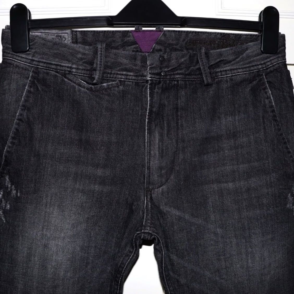 Diesel Diesel Jeans W29” L30.5” Chi-Tight-D Mens Tapered Slim Fit Washed Black Pants Regular Size 29 Denim Jeans Mens Slimming Fit Size US 29 - 3 Thumbnail