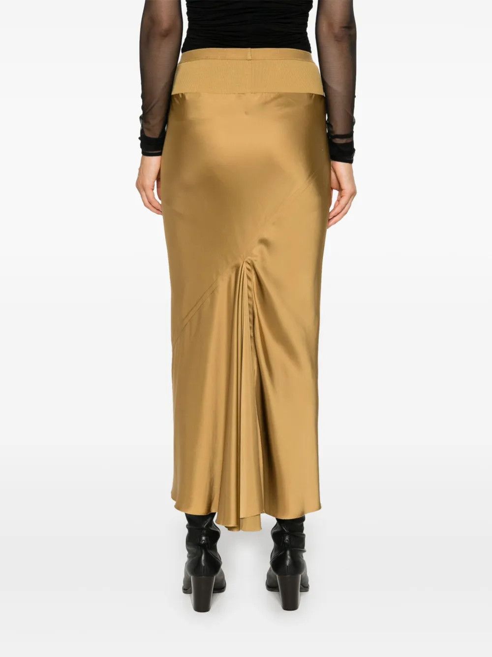 Rick Owens o1y0126 Maxi Skirt in Mustard Size 27" / US 4 / IT 40 - 3 Thumbnail