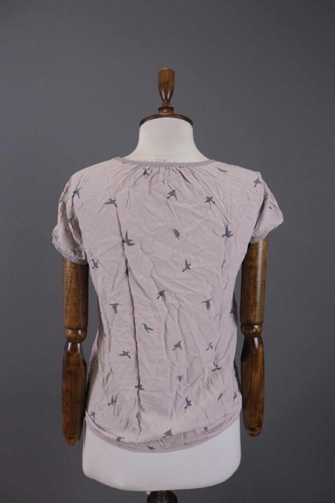 Naketano Naketano Gray Bird Printed Summer Top Shirt Size S Size S / US 4 / IT 40 - 7 Thumbnail
