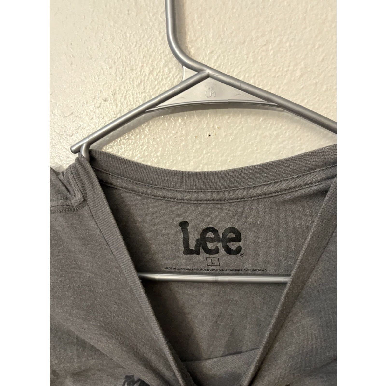 Lee Lee T-Shirt Mens Gray Graphic Stretch Cotton Crew Neck Short Sleeve L Size US L / EU 52-54 / 3 - 2 Thumbnail