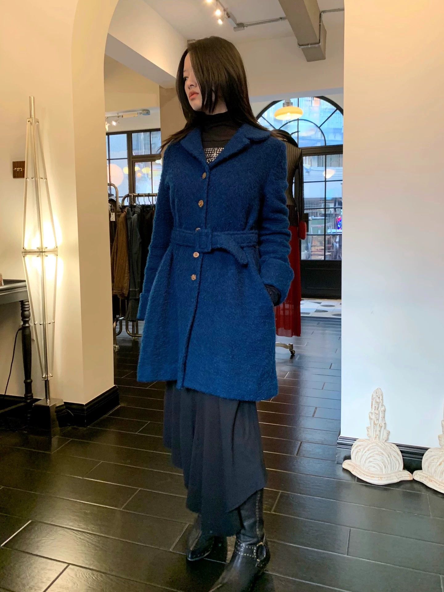 Other Jocomomola Royal Blue Wool Coat Size 40 Size S / US 4 / IT 40 - 3 Thumbnail