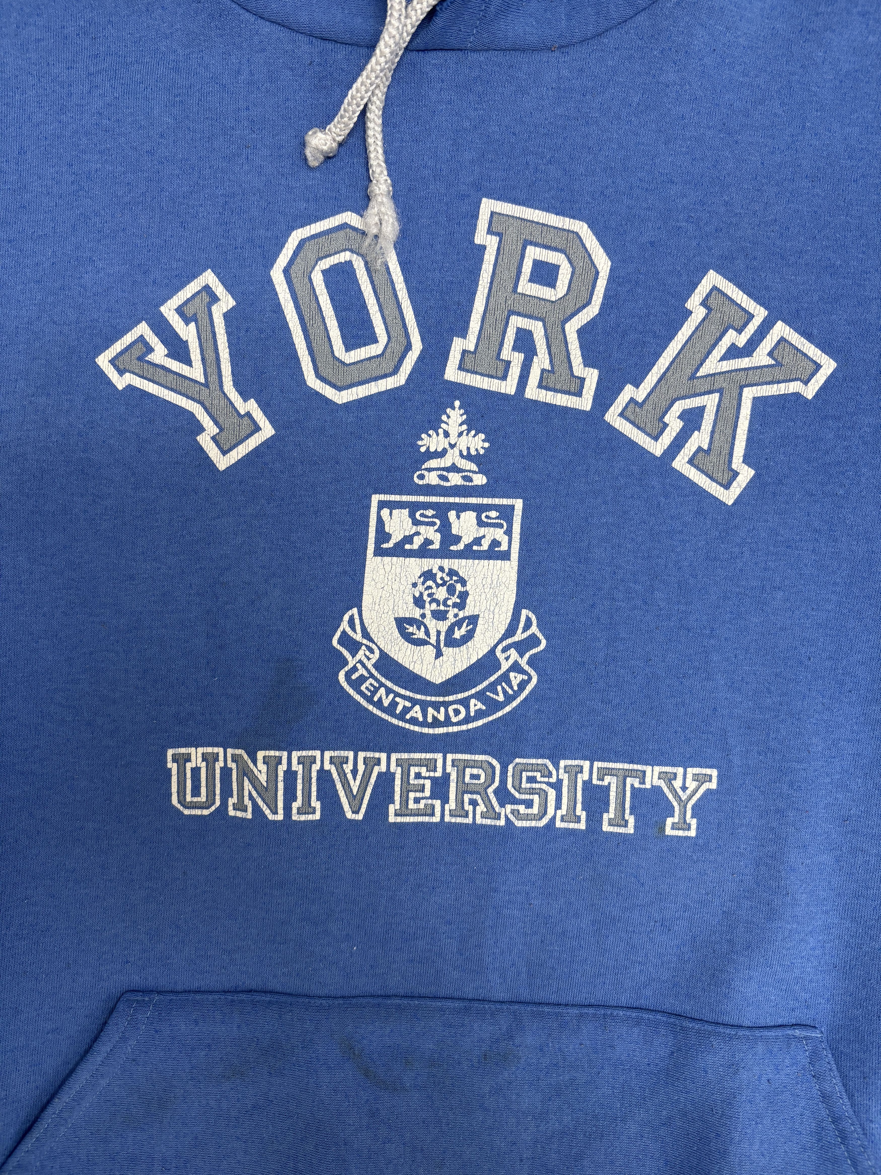 Vintage York University Lions Vintage Blue Hoodie Sweater Size US XL / EU 56 / 4 - 2 Thumbnail