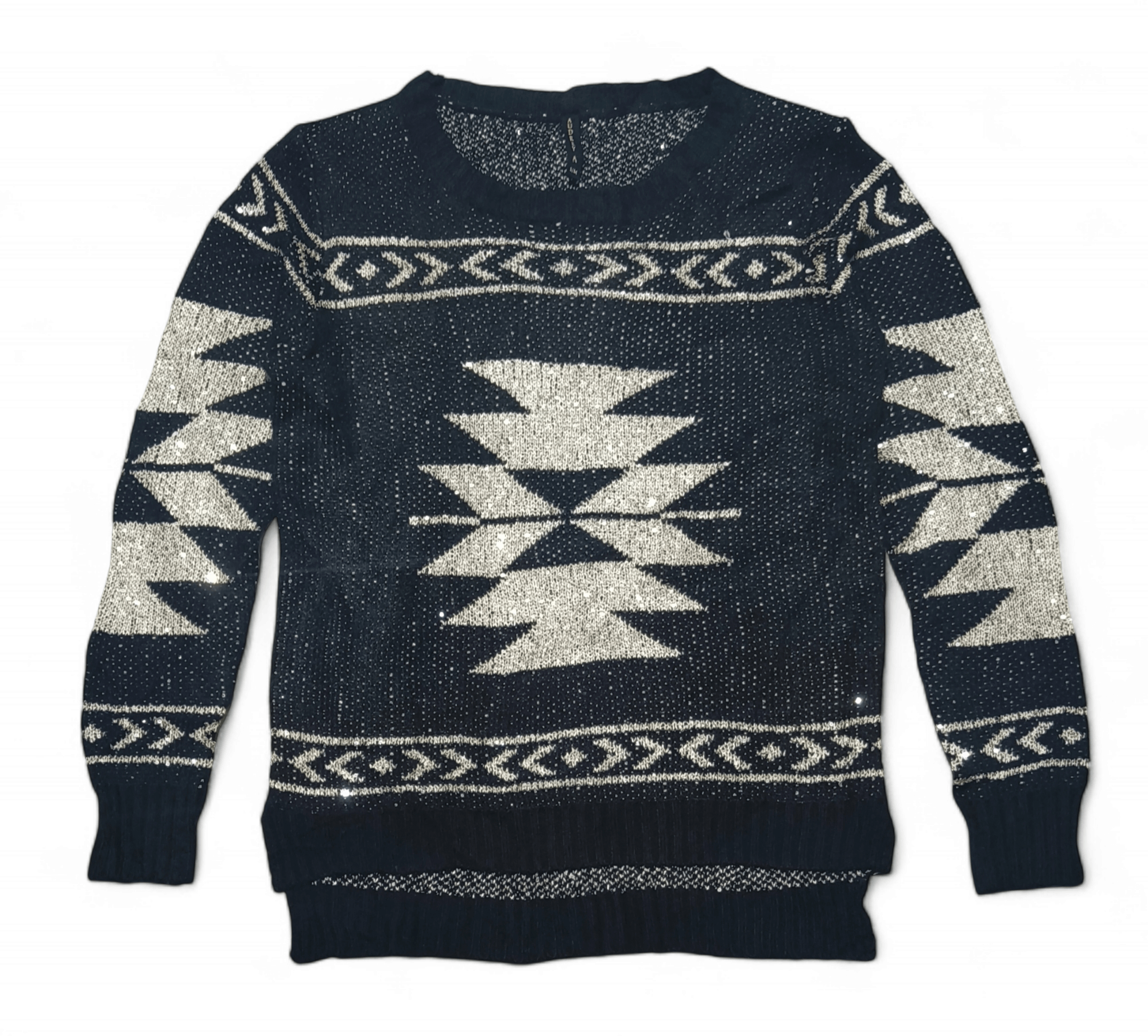 Other Vintage AUDREY ANN Women's Ethnic Knit Bling Sparkle Sweater Size S / US 4 / IT 40 - 2 Thumbnail