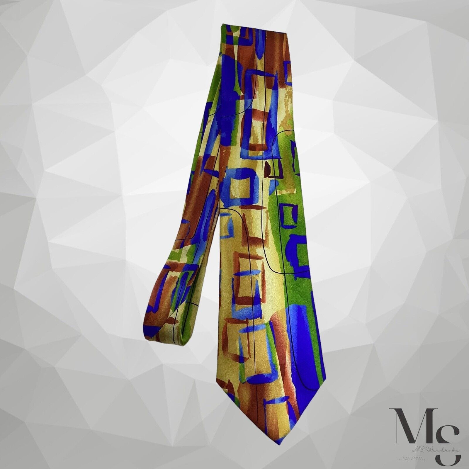 Other JERRY GARCIA Multicolor Art Print Silk Tie W: 3.75" EX COND Size ONE SIZE - 4 Thumbnail
