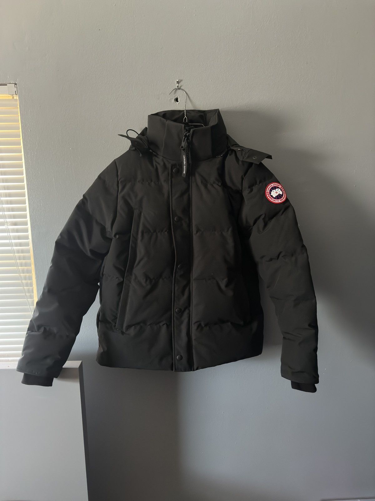 image of Canada Goose Wyndham Parka in Black, Men's (Size Small)