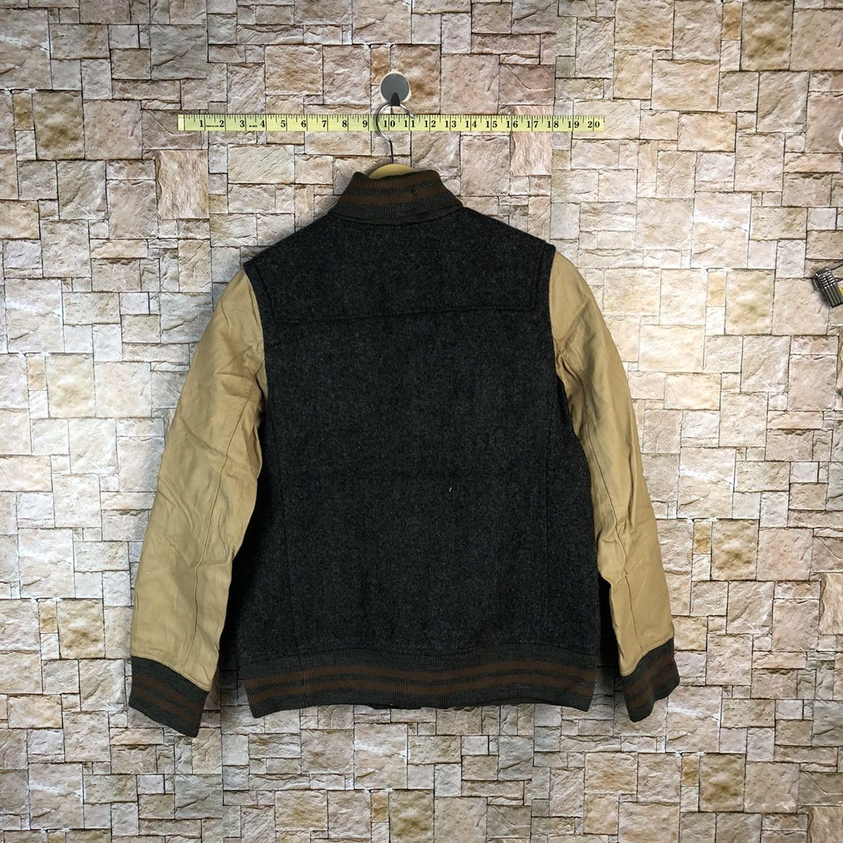 Japanese Brand Pual Ce Cin Grey Bombers varsity Jacket #A829 Size S / US 4 / IT 40 - 14 Thumbnail