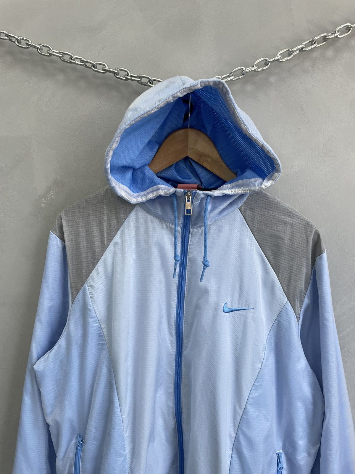 Nike Athletic nike retro nylon drill TN jacket hoodie y2k Size US L / EU 52-54 / 3 - 3 Thumbnail