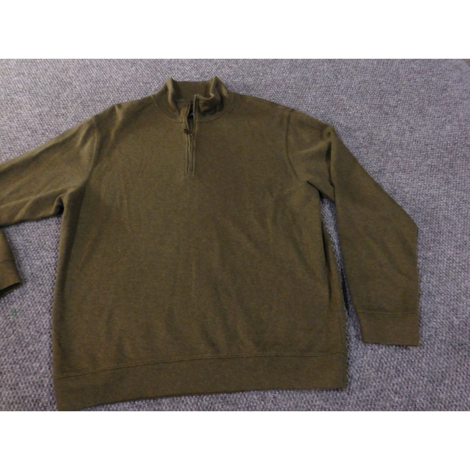 Brooks Brothers Brooks Brothers Sweater Mens Large Green 1/4 Zip Pullover 346 Cotton Stretch Size US L / EU 52-54 / 3 - 3 Thumbnail
