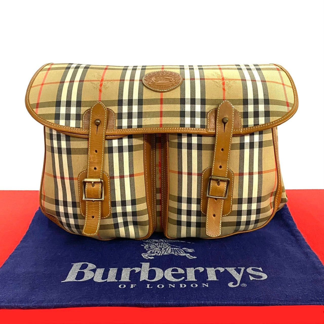 Burberry Burberry Shoulder Bag Brown Cotton Size ONE SIZE - 1 Thumbnail