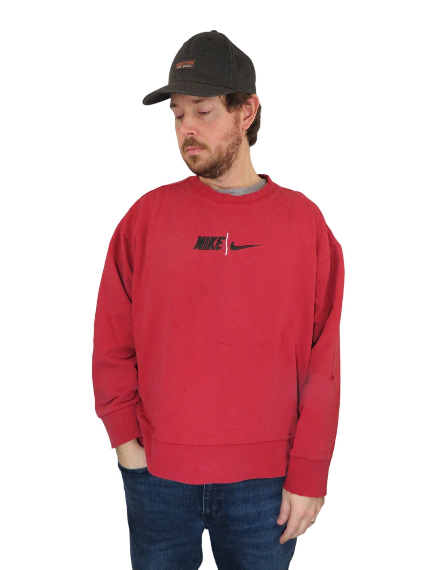 Nike × Supreme × Travis Scott 90s Nike Center Swoosh Embroidered Logo Crewneck Sweatshirt Size US XL / EU 56 / 4 - 1 Thumbnail