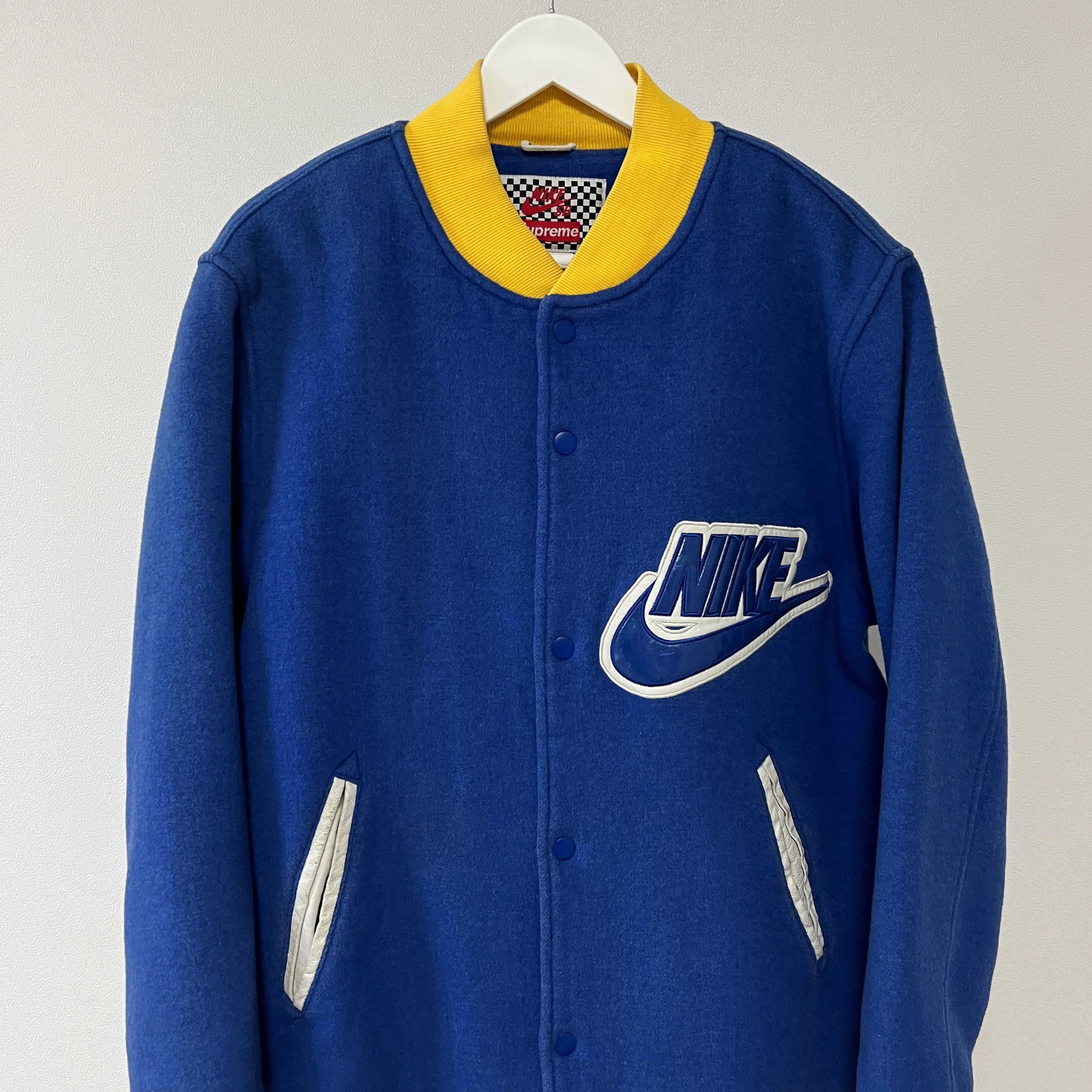 Nike × Supreme Supreme Nike SB Varsity Jacket Blue 2007 Size US XL / EU 56 / 4 - 3 Thumbnail