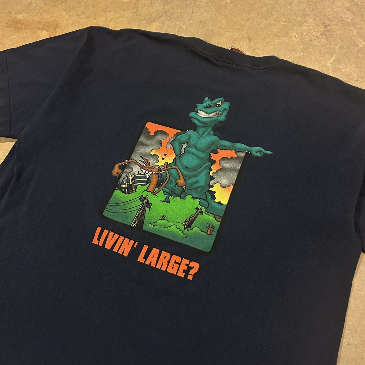 JNCO × Vintage Crazy Vintage 90s JNCO Jeans Monkey Godzilla Tee Skater Size US XL / EU 56 / 4 - 6 Thumbnail