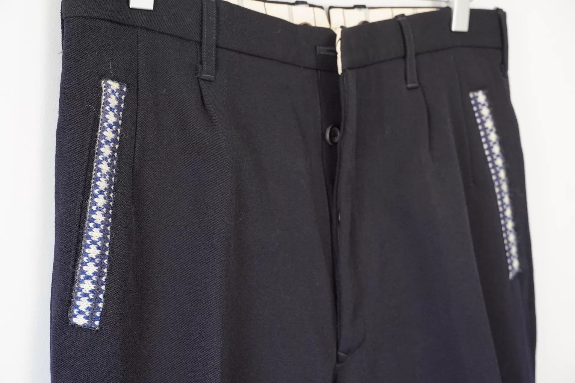 Yohji Yamamoto Yohji Yamamoto 95AW Knit-Wool Paneled Pants L Size US 34 / EU 50 - 3 Thumbnail