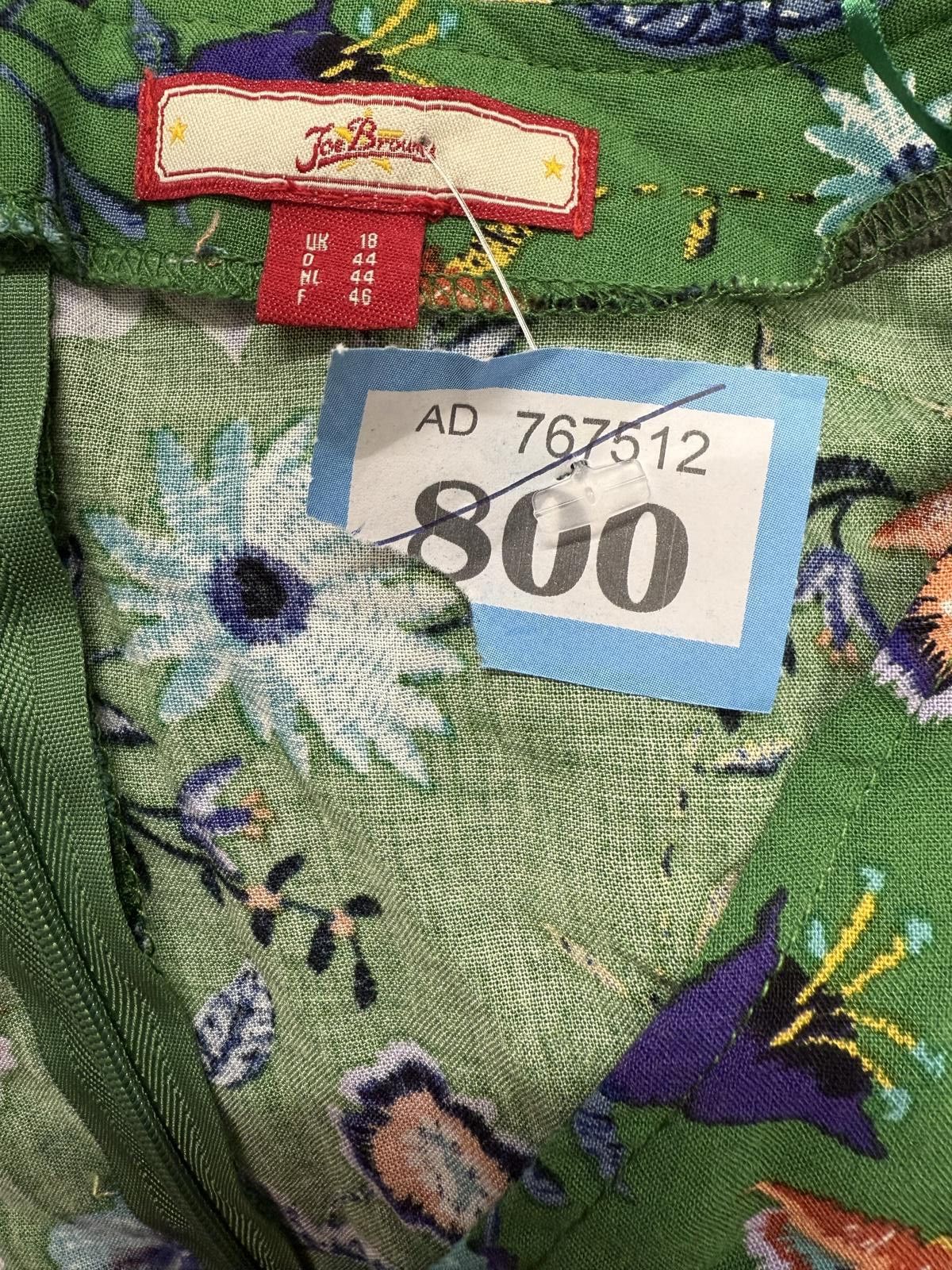 Joe Browns Joe Browns Green Floral Print Dress UK Size 18 Size XL / US 12-14 / IT 48-50 - 2 Thumbnail
