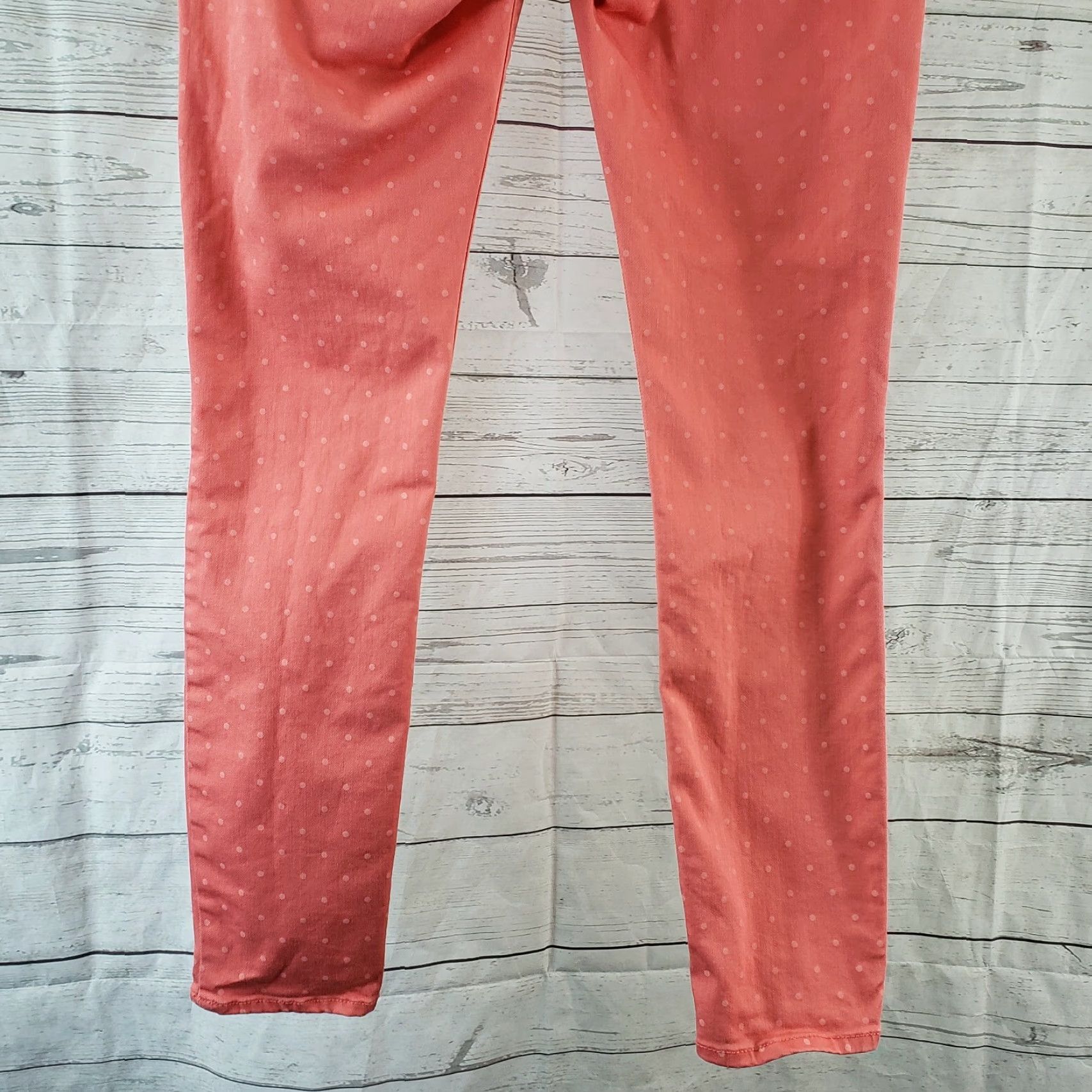Gap GAP 1969 Womens Legging Jeans Sz 26 Pink Polka Dot Mid Rise Jeans Skinny Womens Size 26" / US 2 / IT 38 - 5 Thumbnail