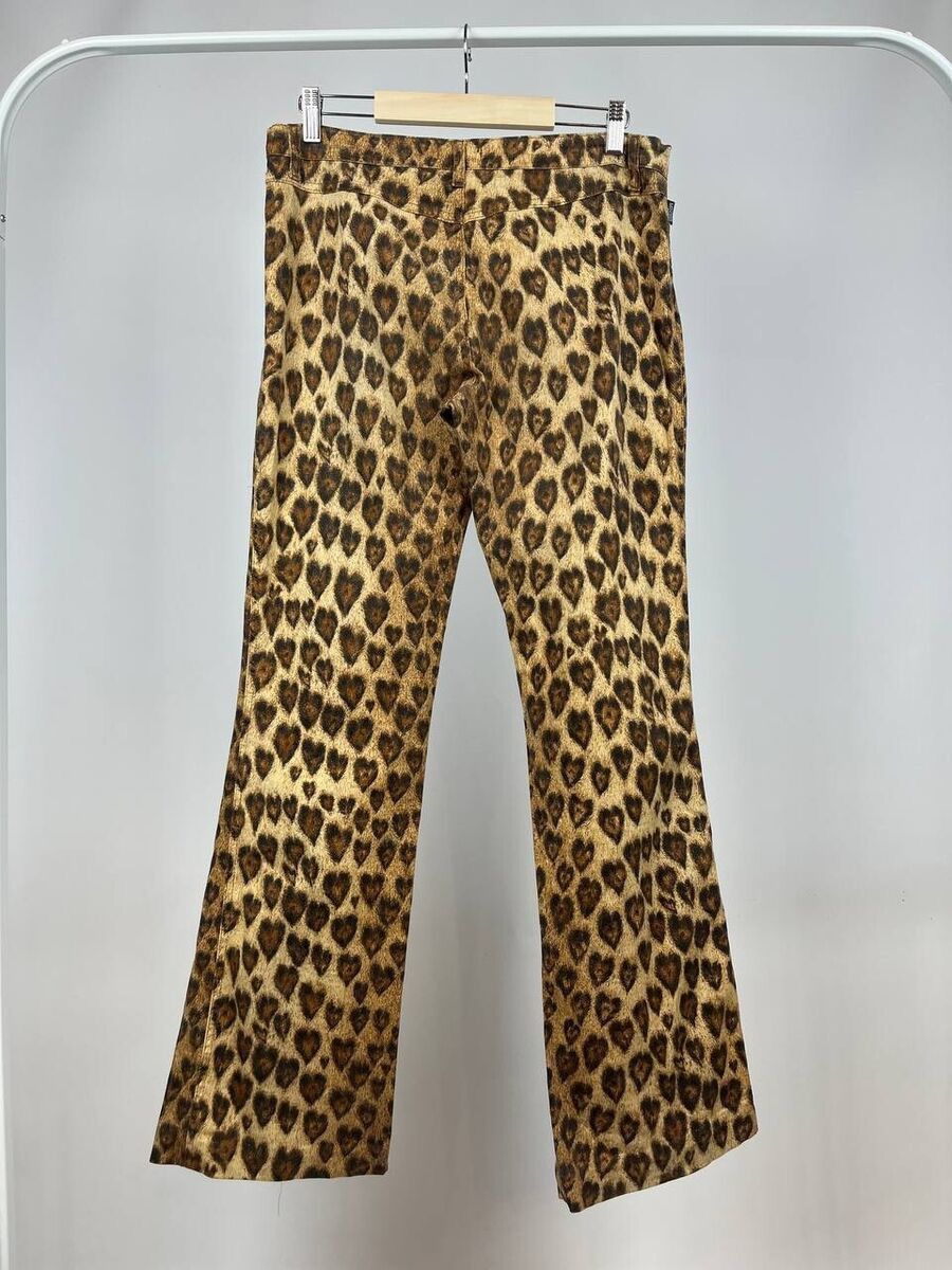 Moschino × Vintage Vintage Moschino Jeans Leopard Heart Print Jeans (0313) Size 24" / US 00 / IT 34 - 4 Thumbnail