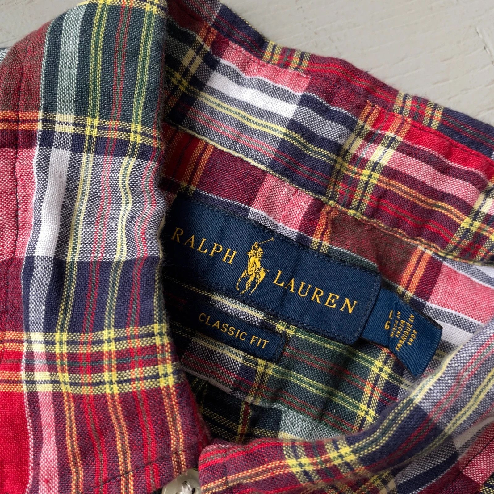 Polo Ralph Lauren Polo by Ralph Lauren Preppy Button Up Linen Shirt Size US L / EU 52-54 / 3 - 5 Thumbnail