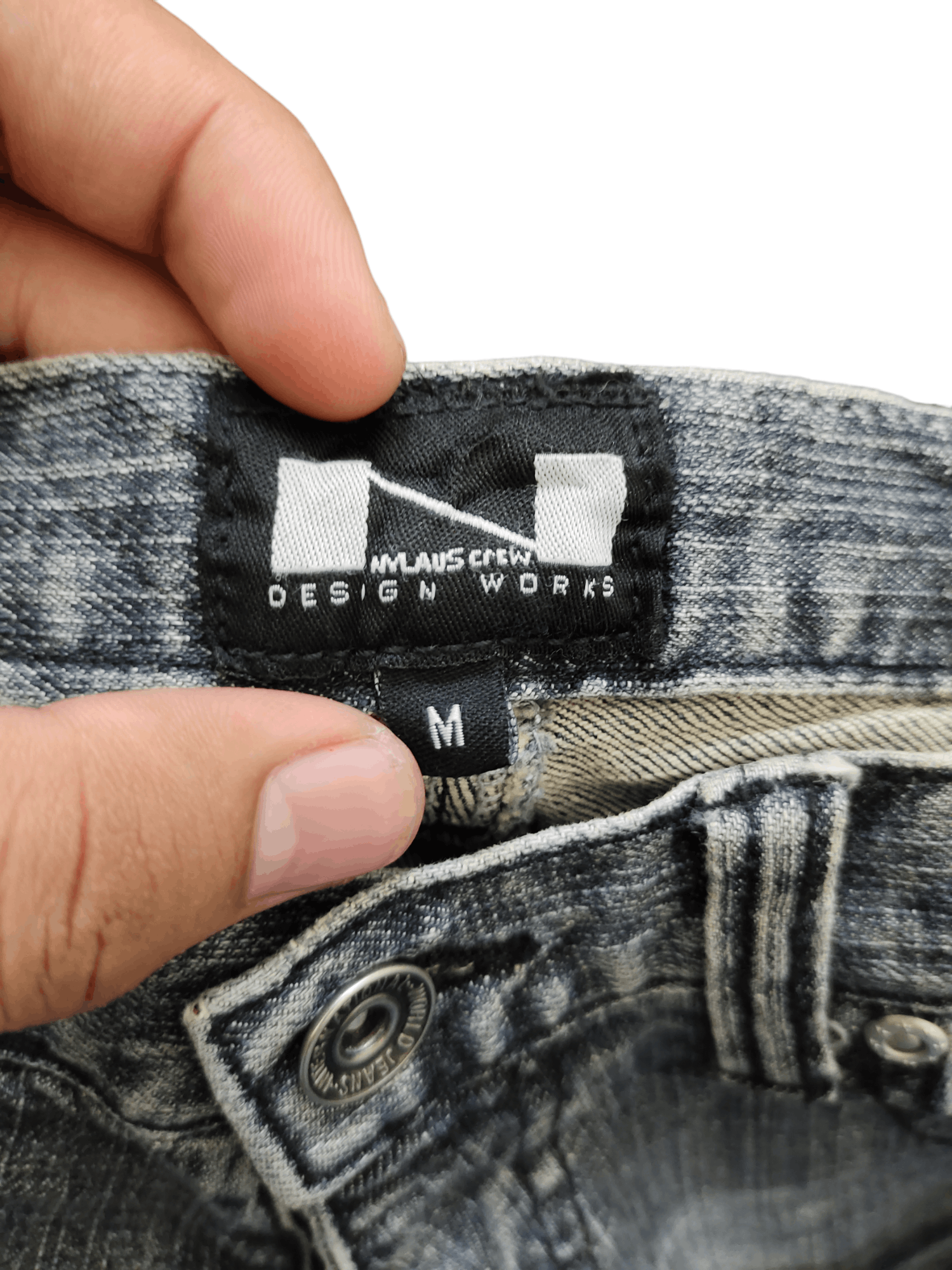 If Six Was Nine Flare Jeans Nylaus Distress Faded Boot Cut Y2k Mudmax Size US 29 - 20 Thumbnail