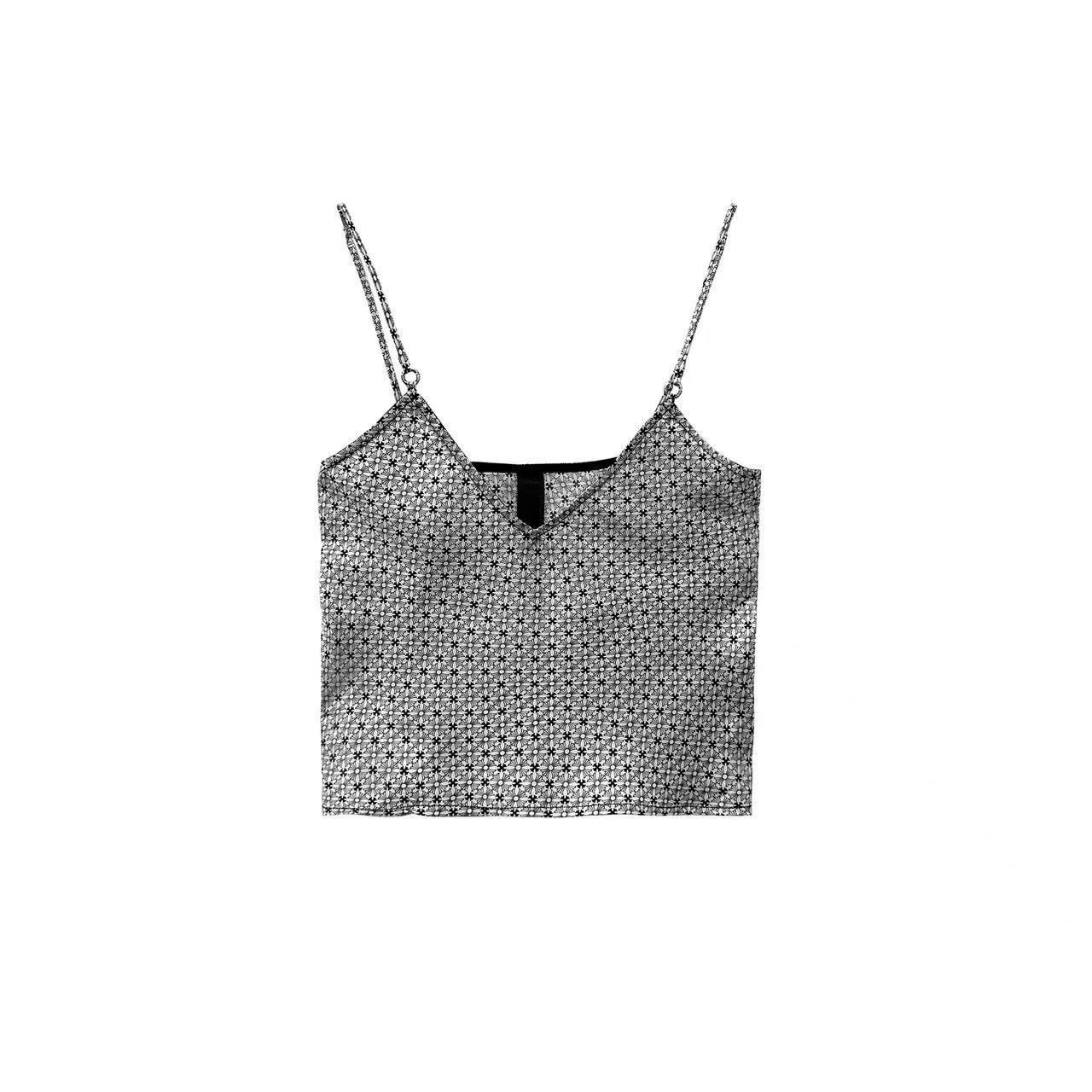 Chrome Hearts Chrome Hearts Grey Tonal Monogram Cross Pattern Silk Tanktop Size XS / US 0-2 / IT 36-38 - 1 Thumbnail