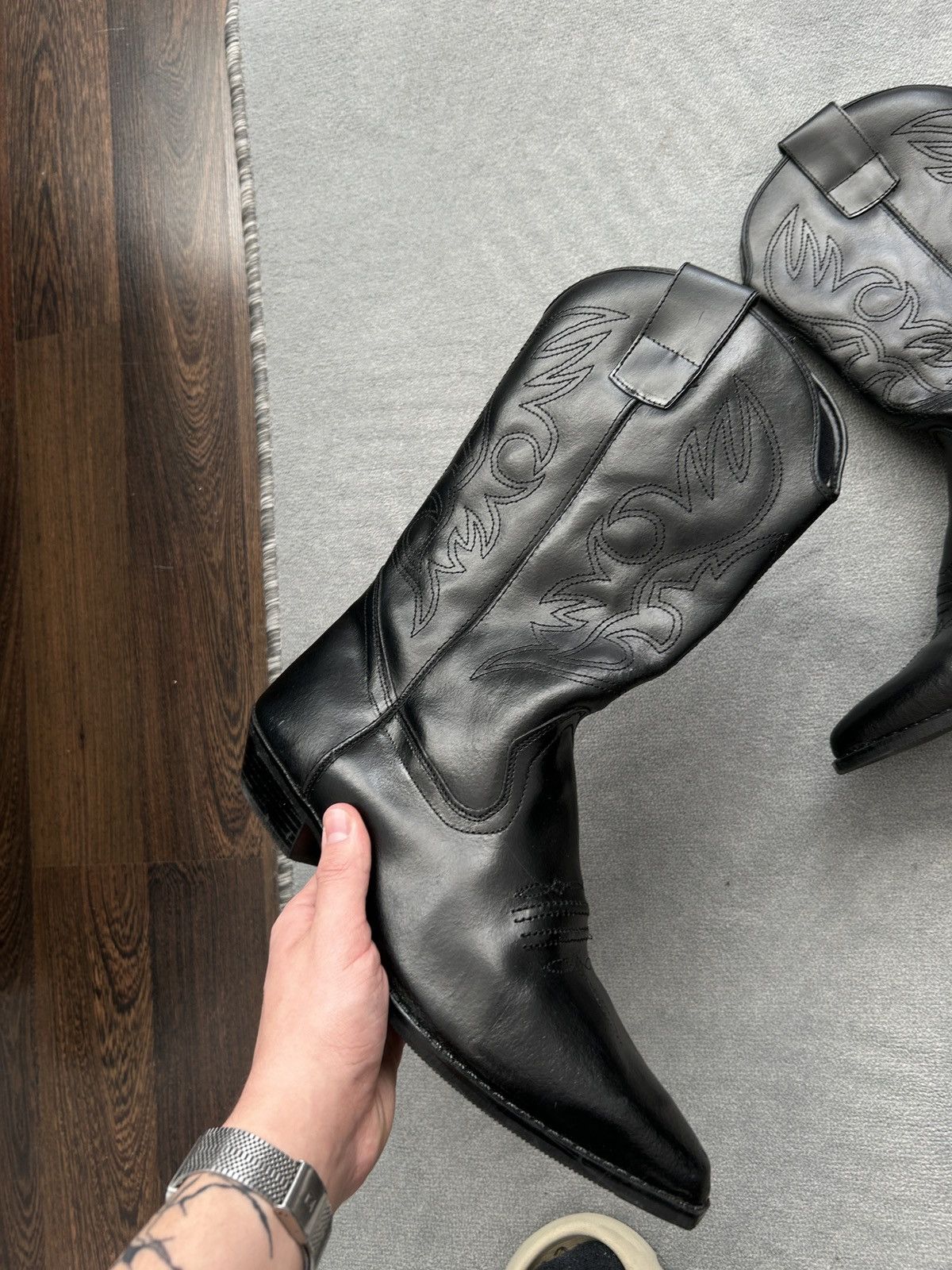 Japanese Brand × Vintage Vintage 90s rare cowboy leather boots Size US 10 / EU 43 - 4 Thumbnail