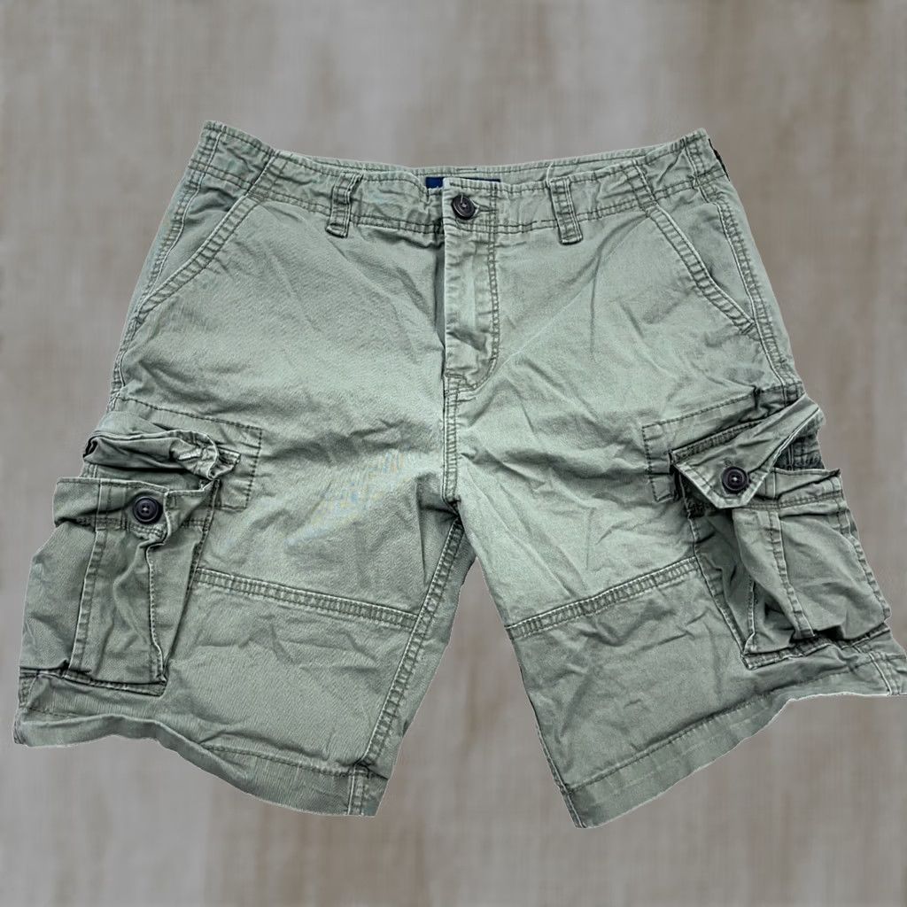 Vintage Aeropostale Cargo Shorts Men 33 Olive Green Twill Military Preppy Adult Size US 33 - 1 Thumbnail