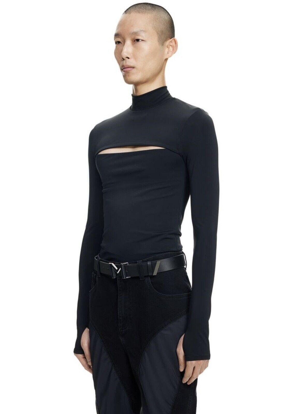 Mugler Mugler x H&M Jersey Cut-Out Shirt Size L Size US L / EU 52-54 / 3 - 1 Thumbnail