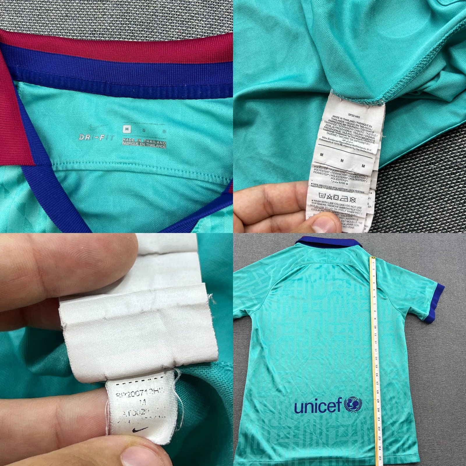 Nike Nike Barcelona 2019 2020 Third Football Jersey Mens Medium Shirt Green Football Nike Icy Moisture Wicking Quick Dry Athletic Jersey Sports Mens Shirt Size US M / EU 48-50 / 2 - 9 Thumbnail