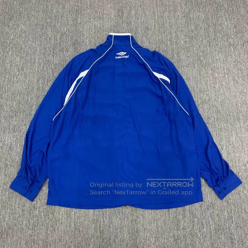 Balenciaga Balenciaga Blue Windbreaker Jacket Size US M / EU 48-50 / 2 - 2 Thumbnail