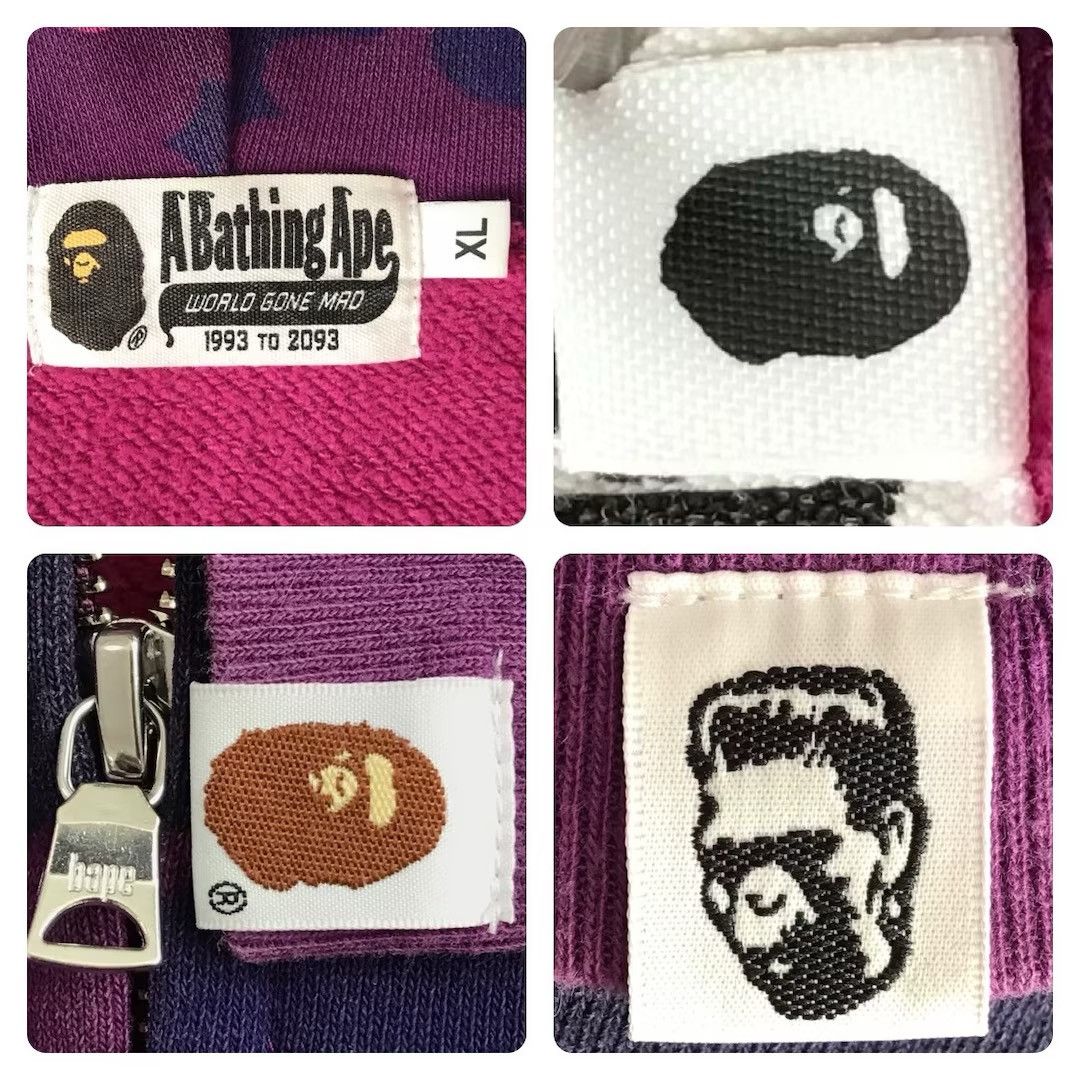 Bape BAPE Shoulder Shark Full Zip Hoodie Purple Camo APE Size US XL / EU 56 / 4 - 8 Thumbnail