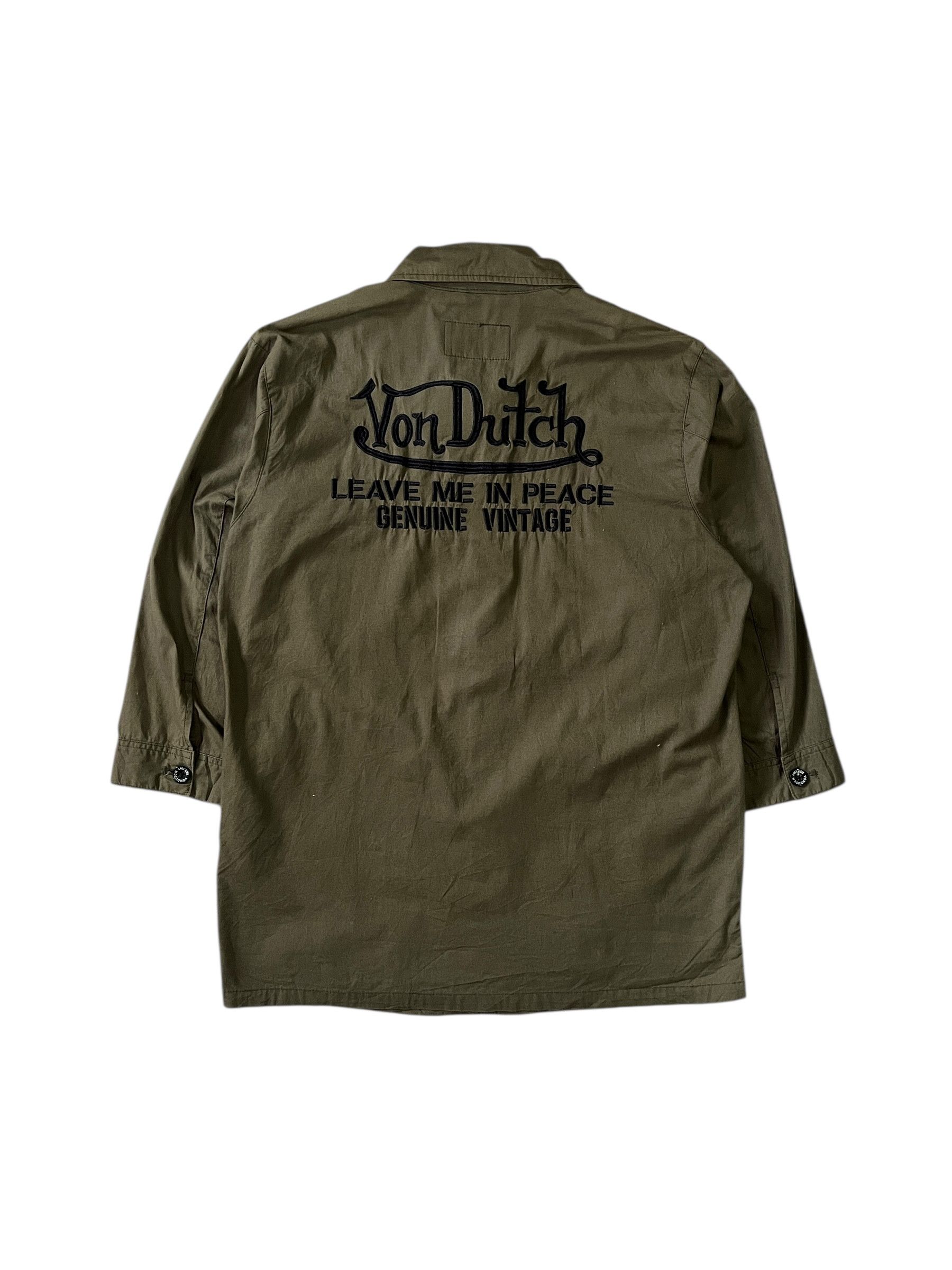 Von Dutch Von Dutch Olive Green 3 Quarter Sleeves Size US L / EU 52-54 / 3 - 1 Thumbnail