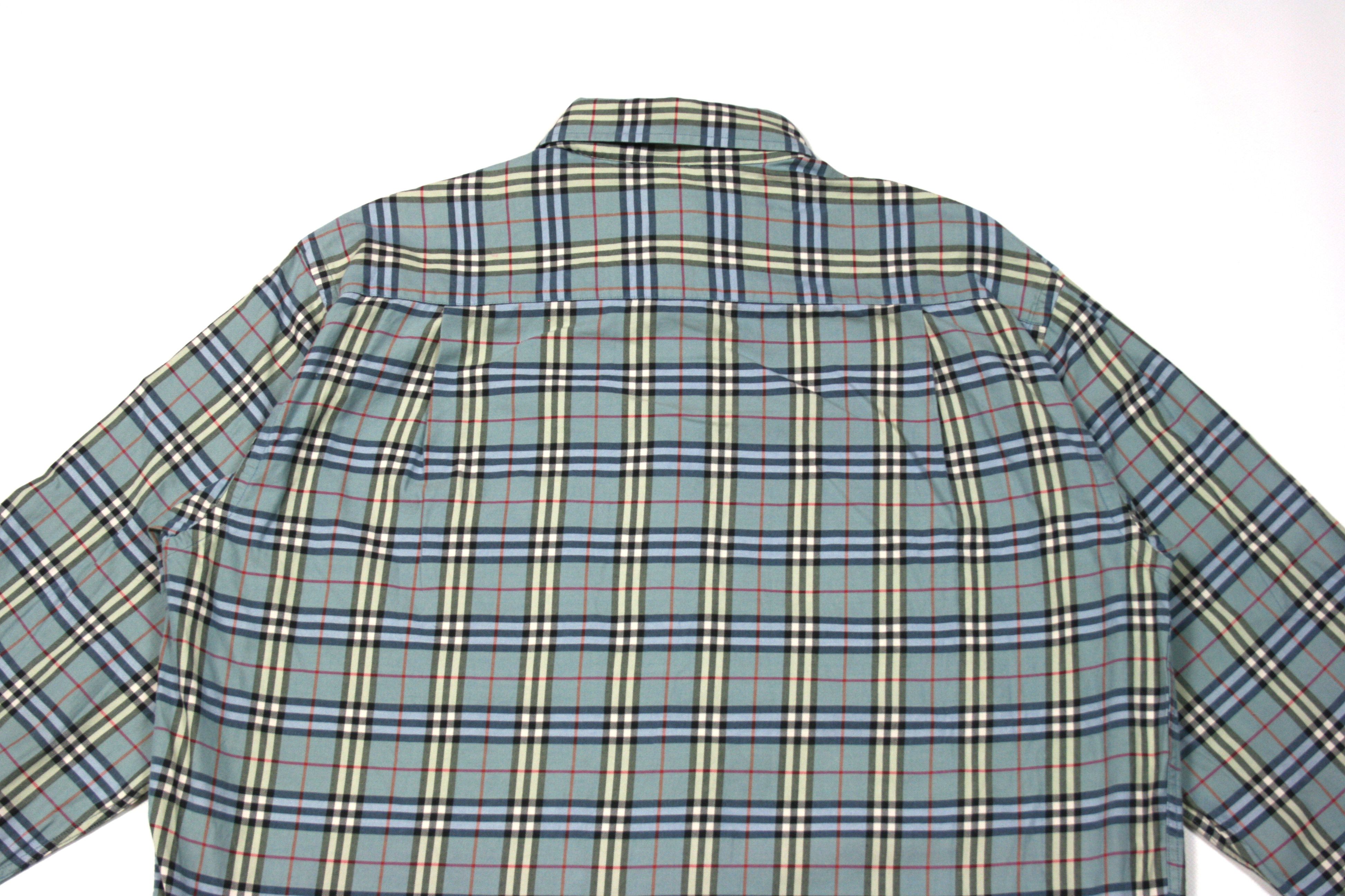 Burberry 00S Blue Nova Check Shirt Vintage Size US L / EU 52-54 / 3 - 4 Thumbnail