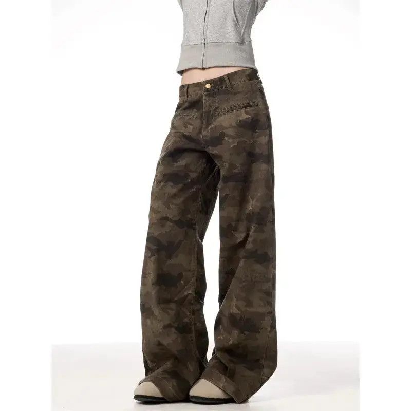 Japanese Brand Retro loose straight leg wide leg camouflage jeans Size US 32 / EU 48 - 4 Thumbnail