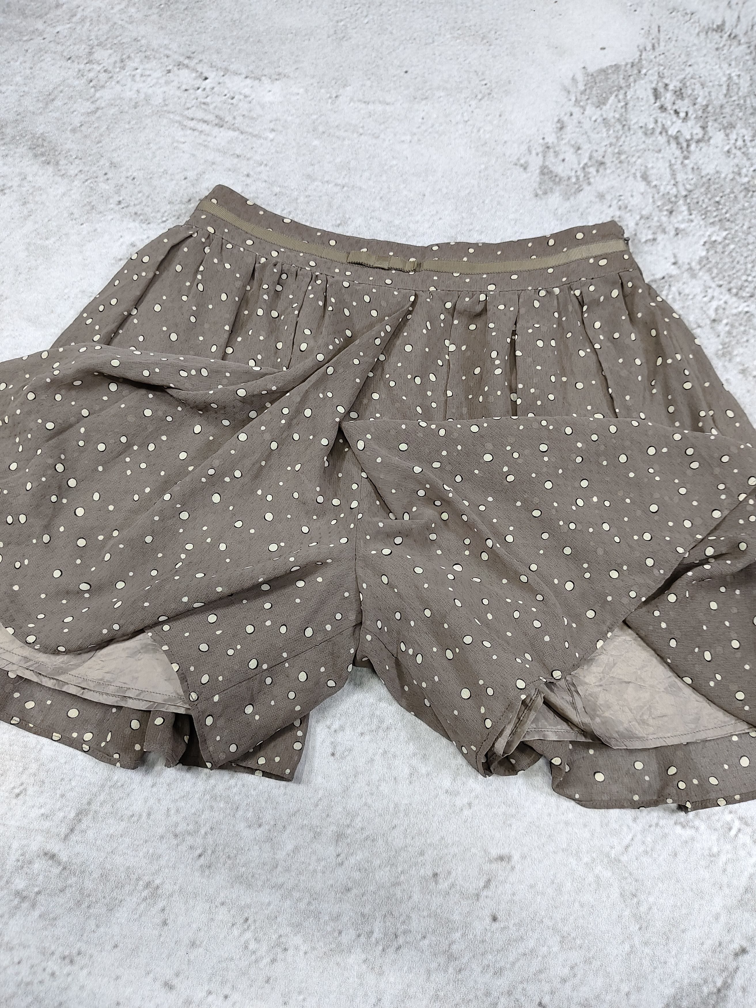 Issey Miyake 00s Any SiS by Kumikyoku- Coquette Polka Dot Pleated Skort Size 28" / US 6 / IT 42 - 3 Thumbnail