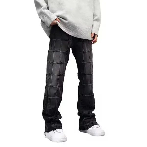 Japanese Brand × Jean Plaid Stacked Denim Jeans Size US 30 / EU 46 - 2 Thumbnail