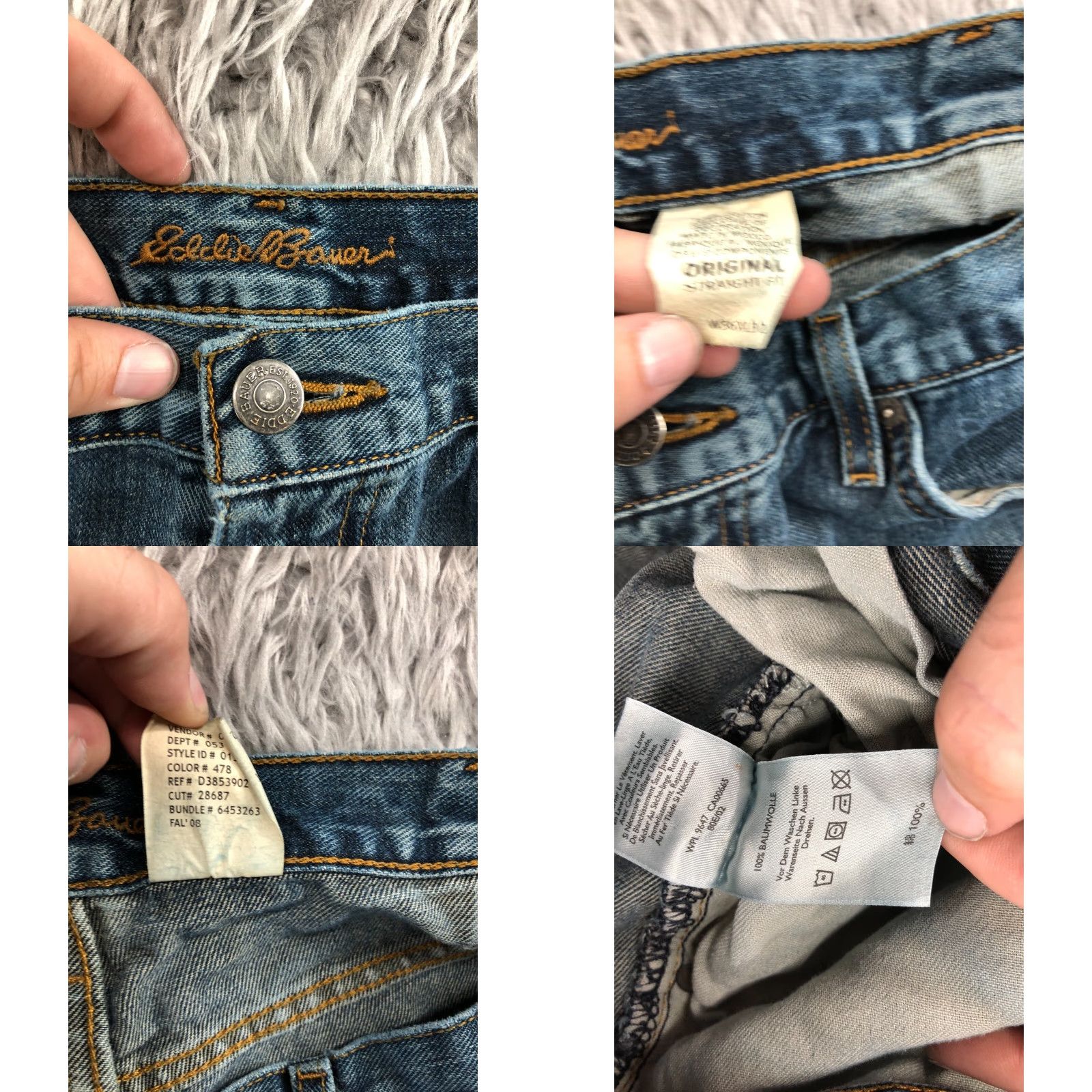 Eddie Bauer Eddie Bauer Jeans Relaxed Straight Size 36x32 Mens Mid Blue Wash Flaw Size US 36 / EU 52 - 9 Thumbnail