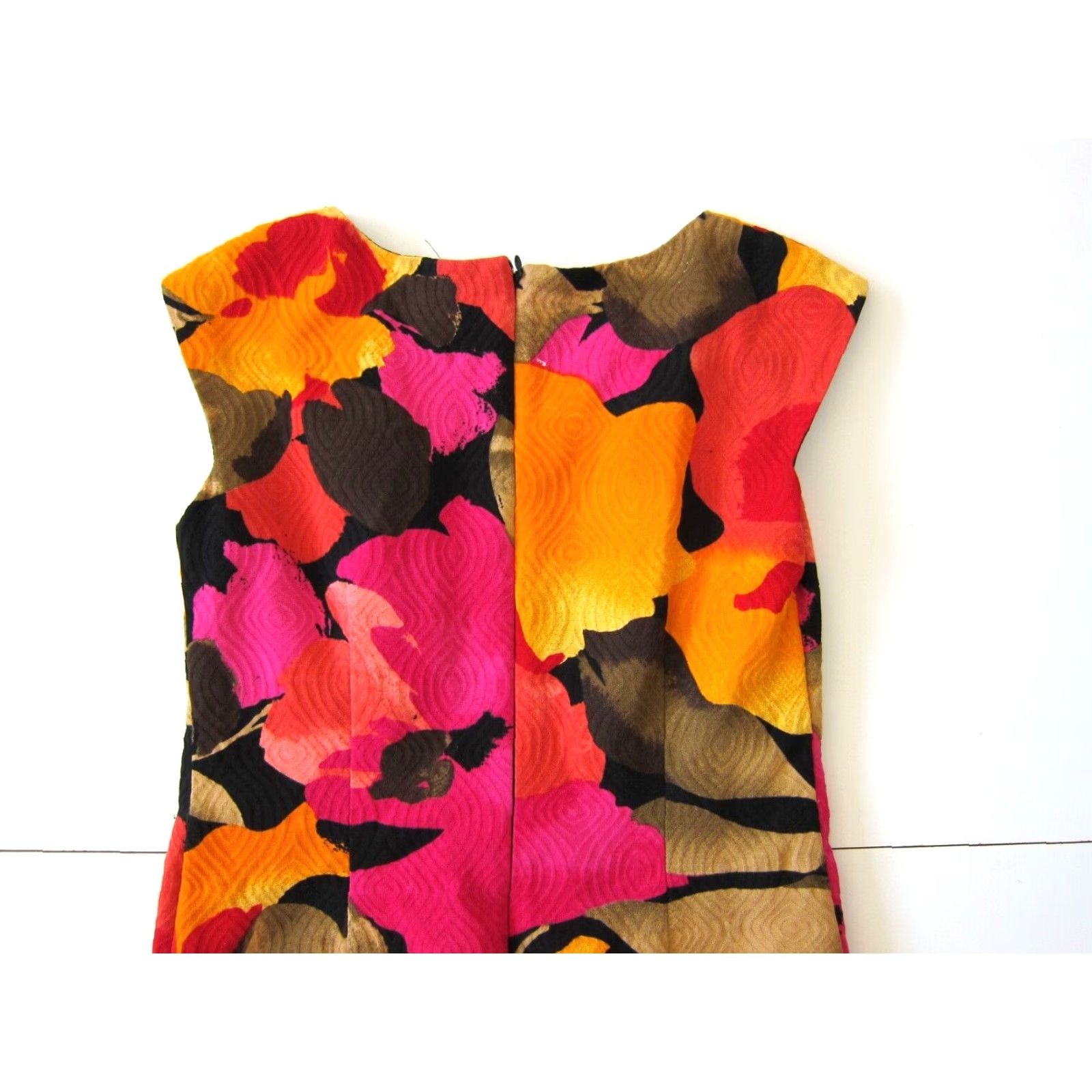 Vintage Robbie Bee Pink Floral Cap Sleeve A-Line Sheath Dress 6P Size M / US 6-8 / IT 42-44 - 5 Thumbnail