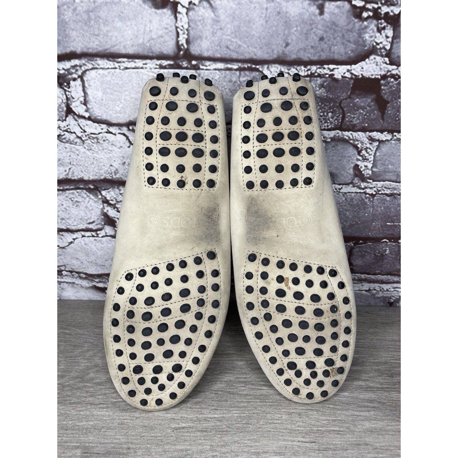 Tod's TOD'S Ivory Off White Suede Leather Moc Loafers Driving Shoe Size US 8 / IT 38 - 23 Thumbnail