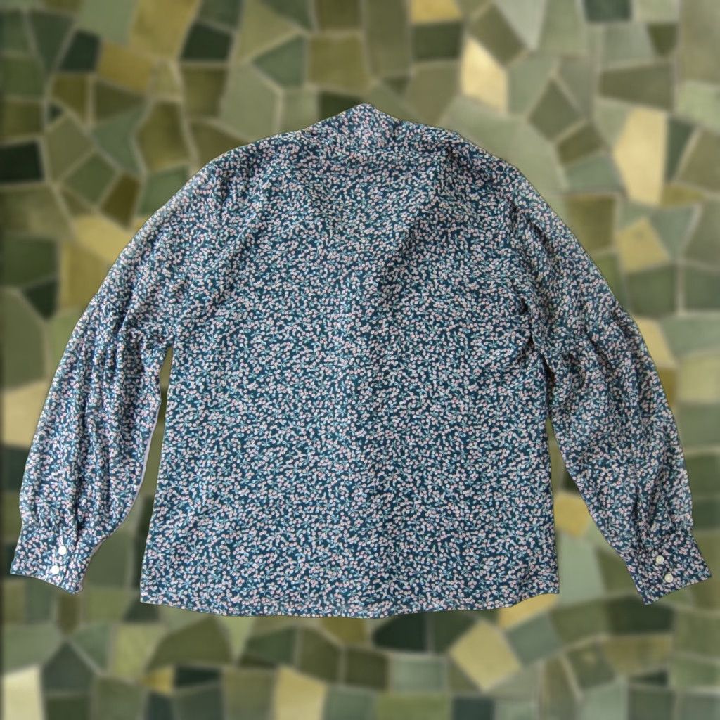 Ann Taylor VINTAGE Ann Taylor Loft Green Pink Floral Button Down Long Sleeve Blouse XS P Size XS / US 0-2 / IT 36-38 - 1 Thumbnail