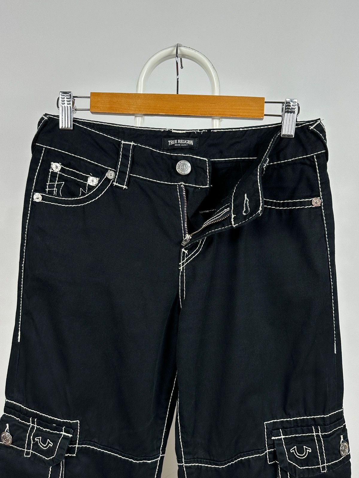 Japanese Brand True Religion Low Rise Baggy Cargo Pants Size US 28 / EU 44 - 12 Thumbnail