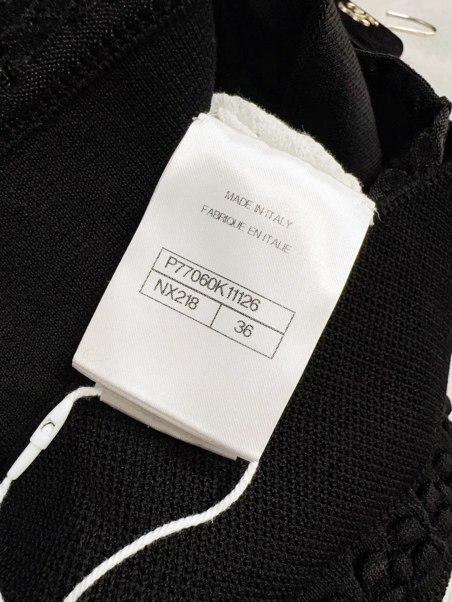 Chanel Chanel 24S Black White Openwork Knit Tie Cami 36 Size XS / US 0-2 / IT 36-38 - 6 Thumbnail